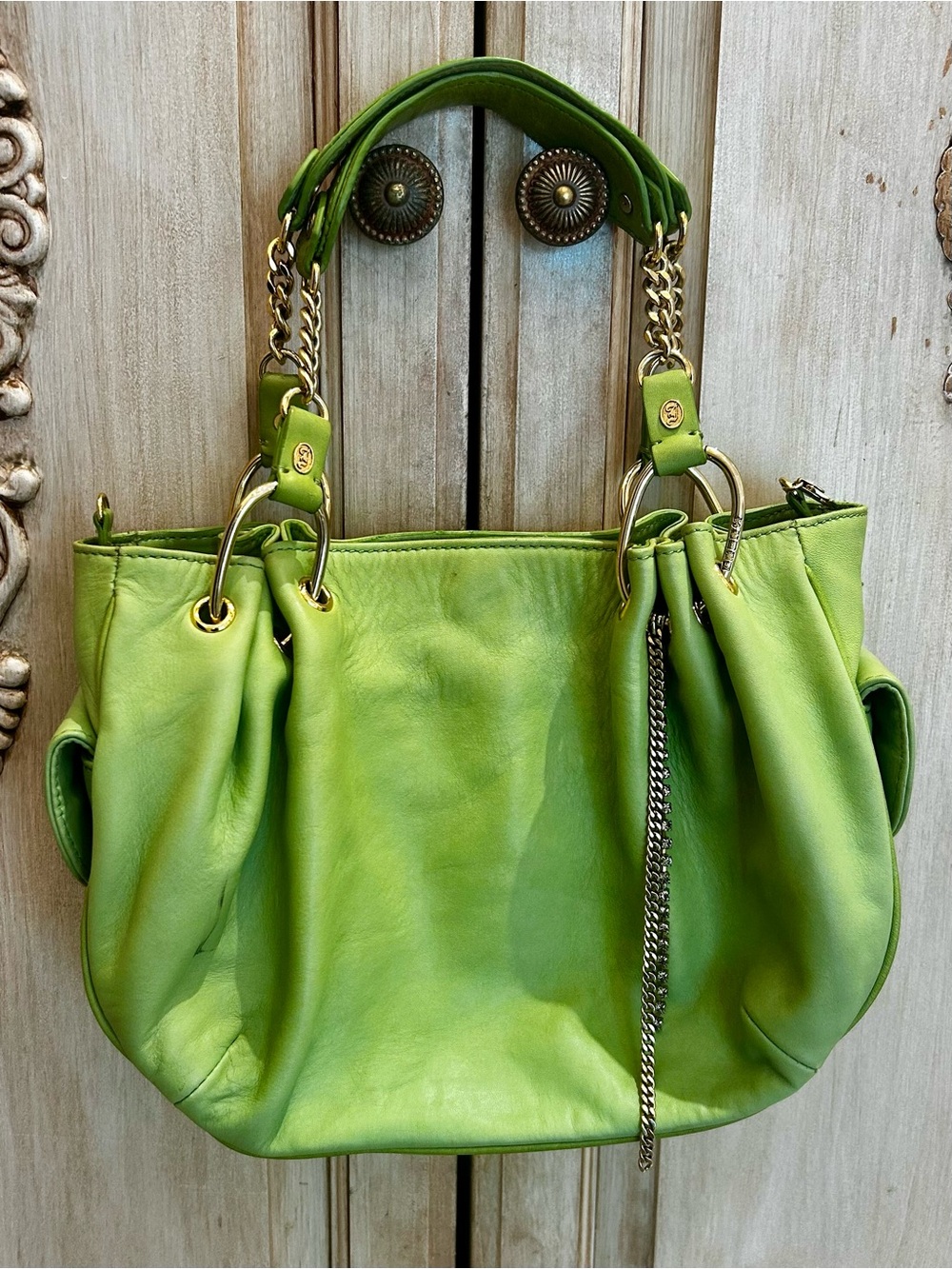 Juicy Couture Vintage Green leather Satchel Bag